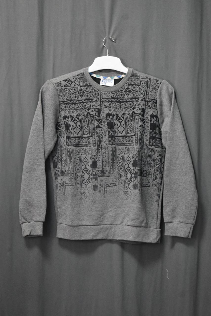 Grey Printed Sweater