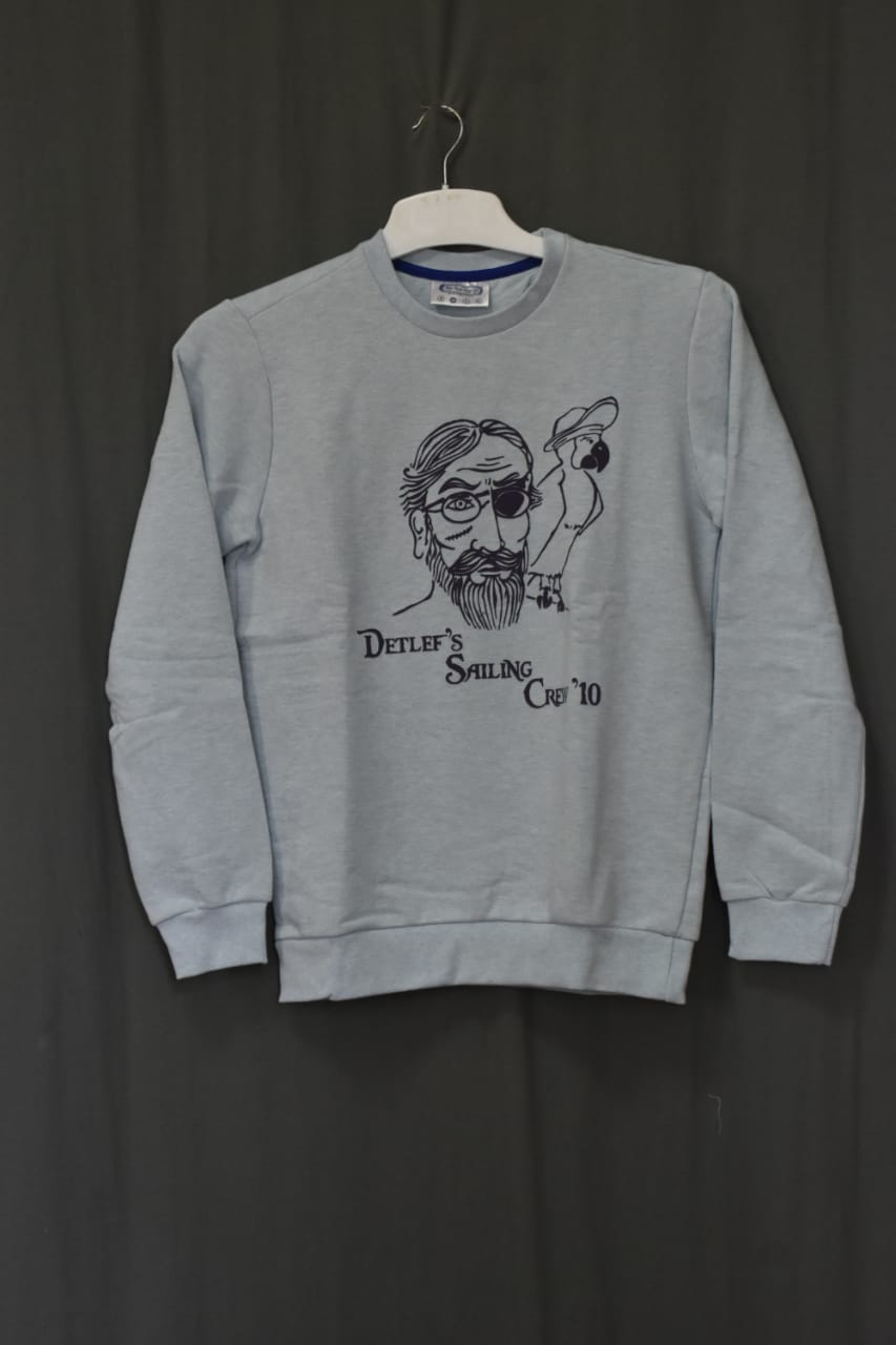 Light Grey Printed Sweater